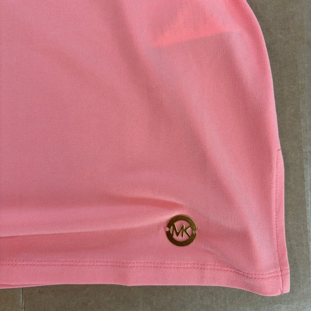 Michael Kors Grapefruit Pink Ladder Cutout Sleeve Top Size M New With Tags‎